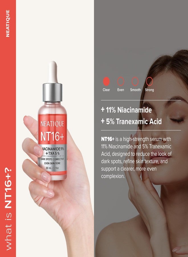 Neatique Niacinamide 11% + Tranexamic Acid 5% Serum, 110,000ppm Niacinamide, 50,000ppm TXA – Neatique NT16+ Face Serum for Dark Spots, Uneven Tone & Smooth-Looking Skin, 30mL / 1 fl oz - Image 2